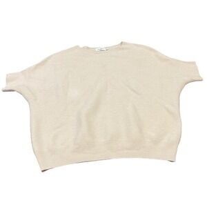 The Reset R Label Wool Short Sleeve Sweater Womens S/M Cream Dolman Knit Top